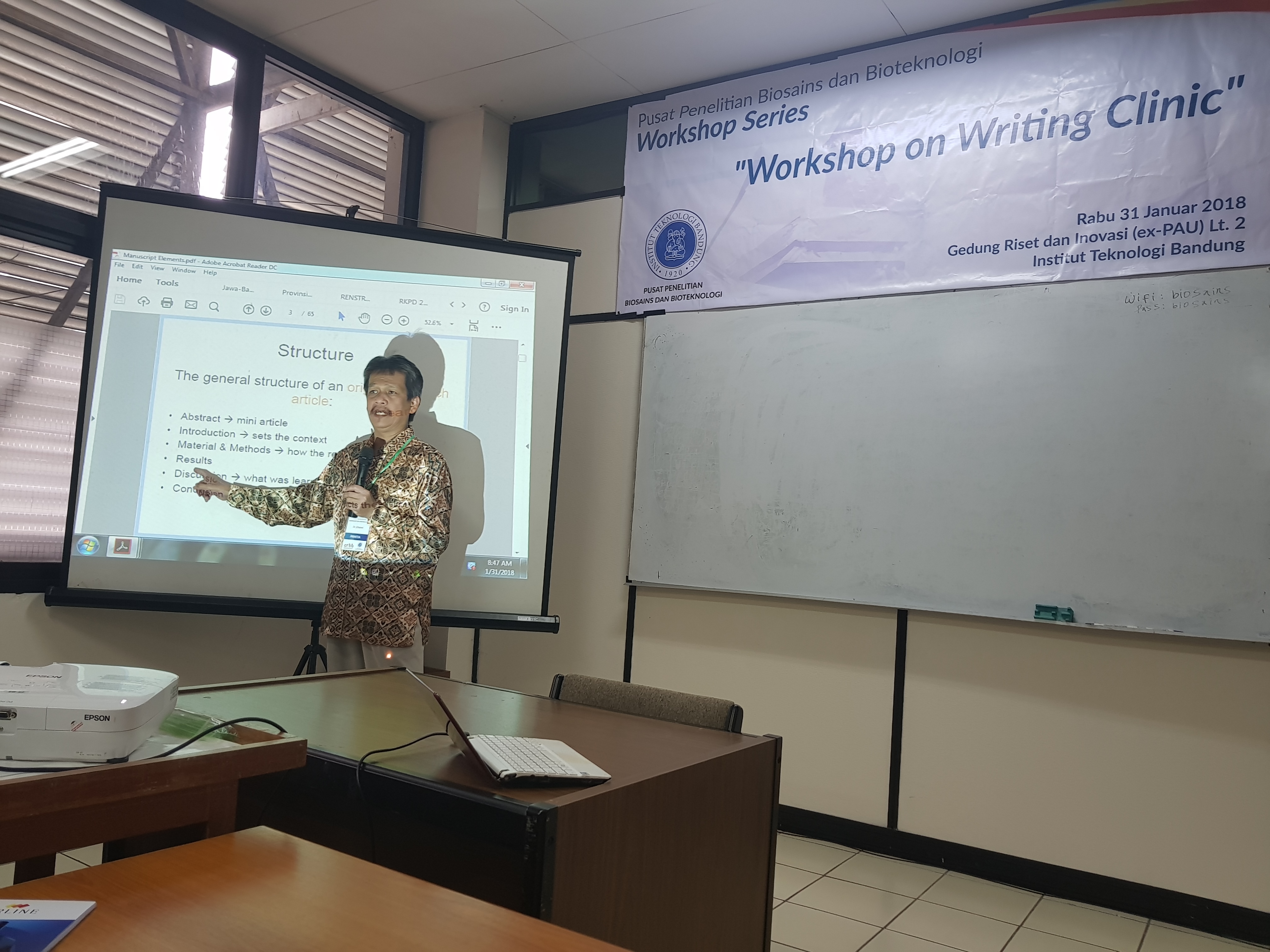 Workshop On Writing Clinic CRBB Journal